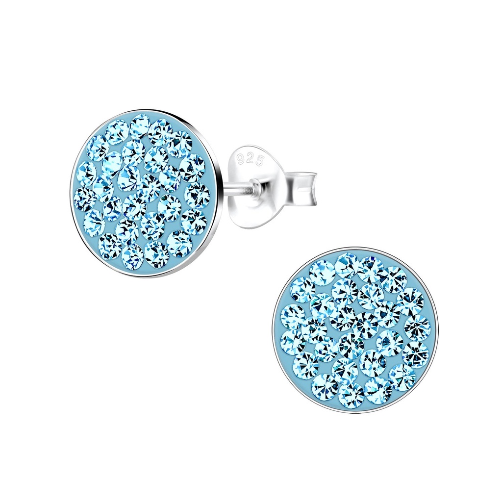Puces d'oreilles rondes en argent
