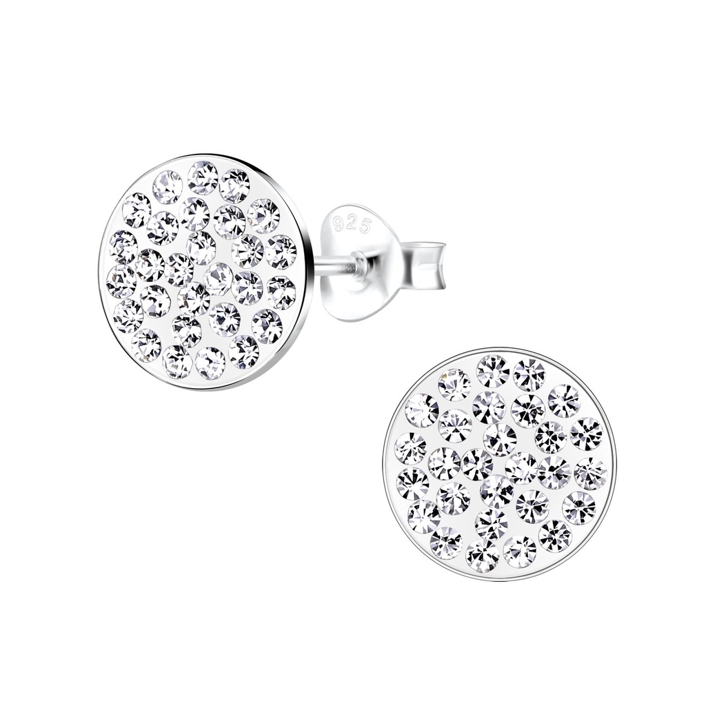 Puces d'oreilles rondes en argent