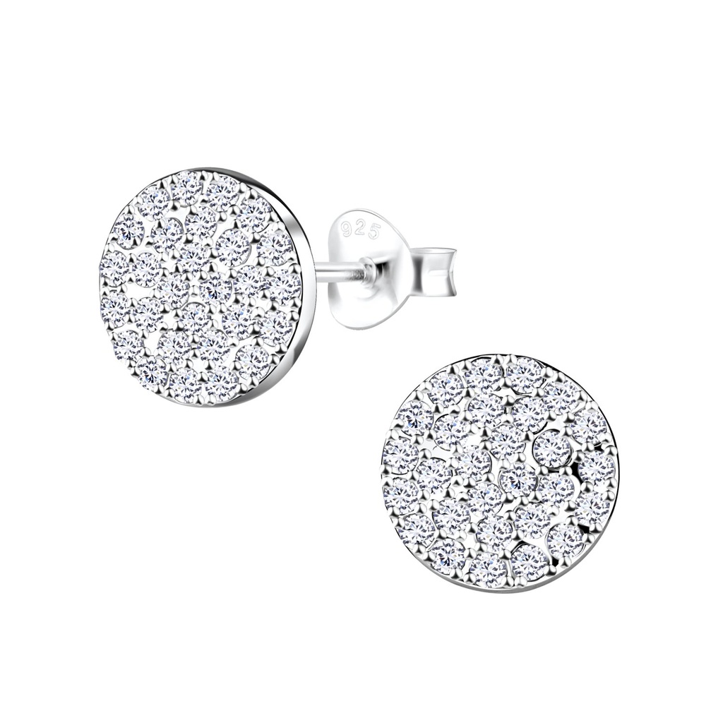 [10012380] Puces d'oreilles rondes en argent