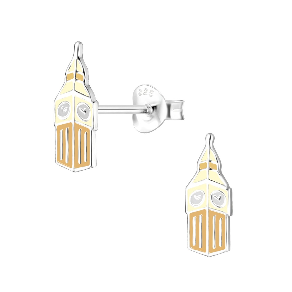 Puces d'oreilles Big Ben en argent