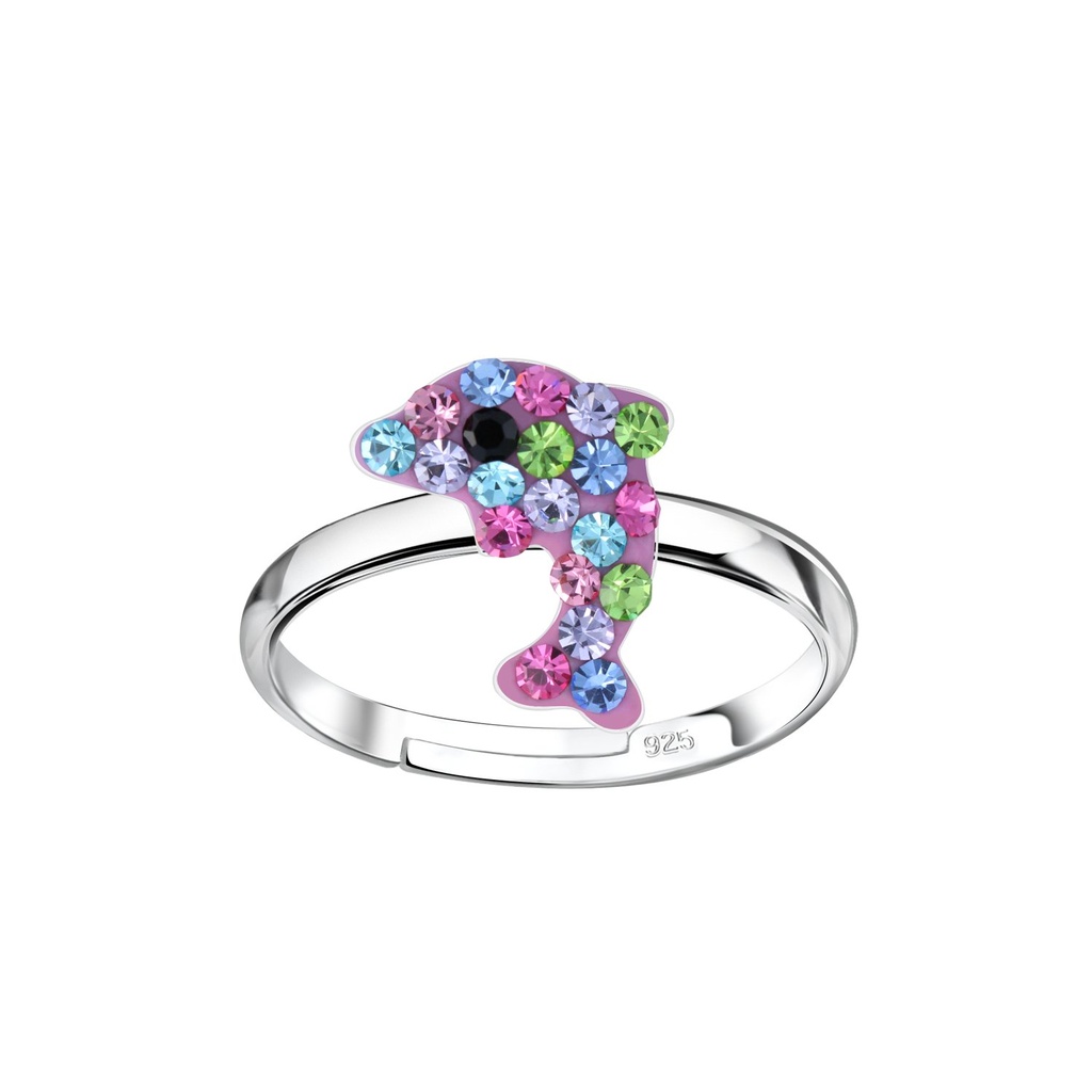 Silver Dolphin Adjustable Ring