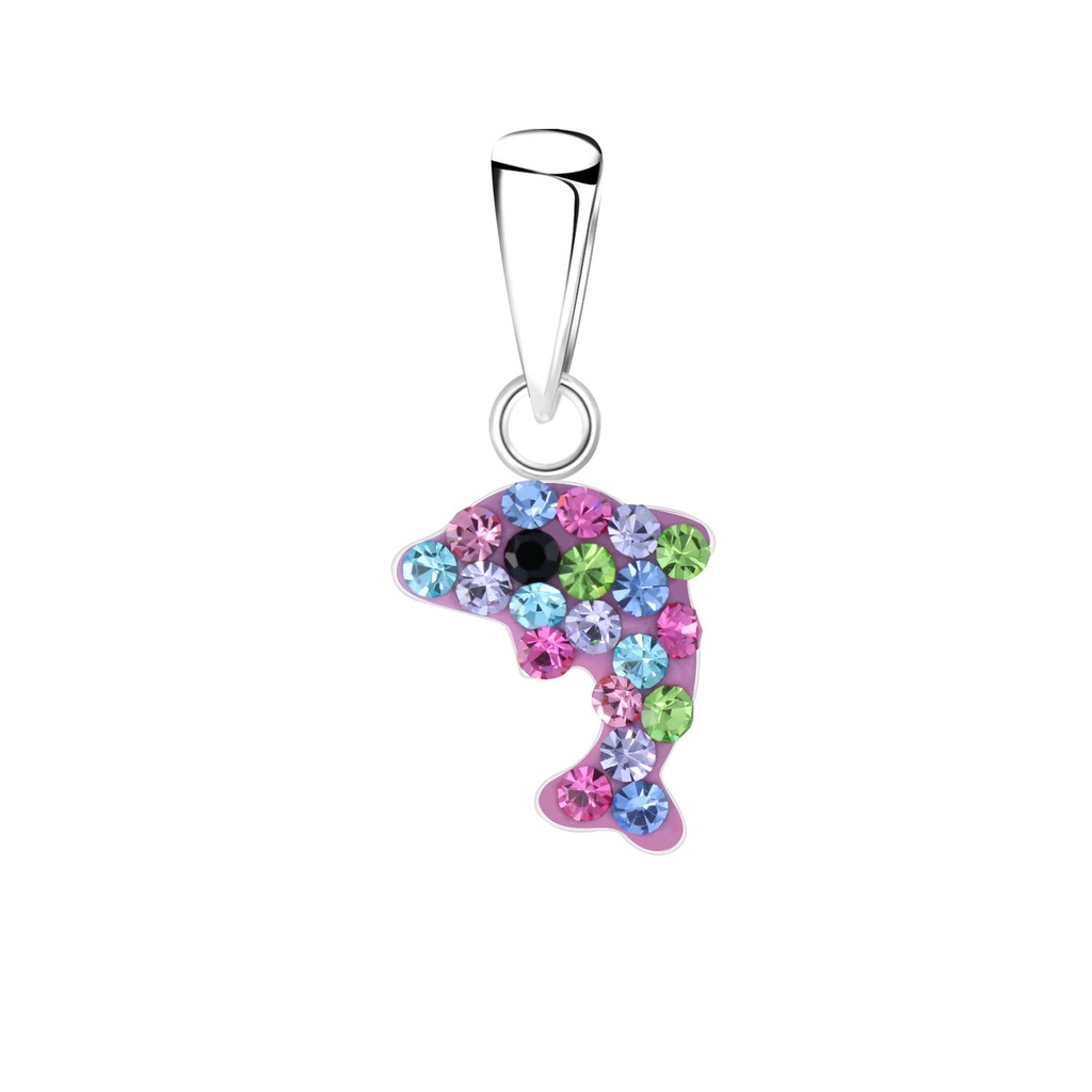 [10011389] Pendentif dauphin en argent