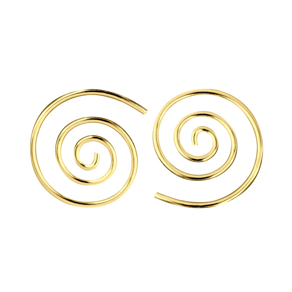 [10011173] Silver Swirl Hoop Earrings
