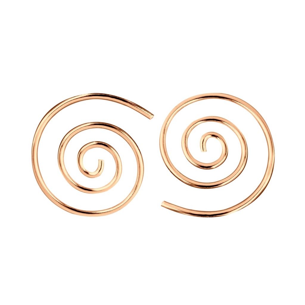 Silver Swirl Hoop Earrings