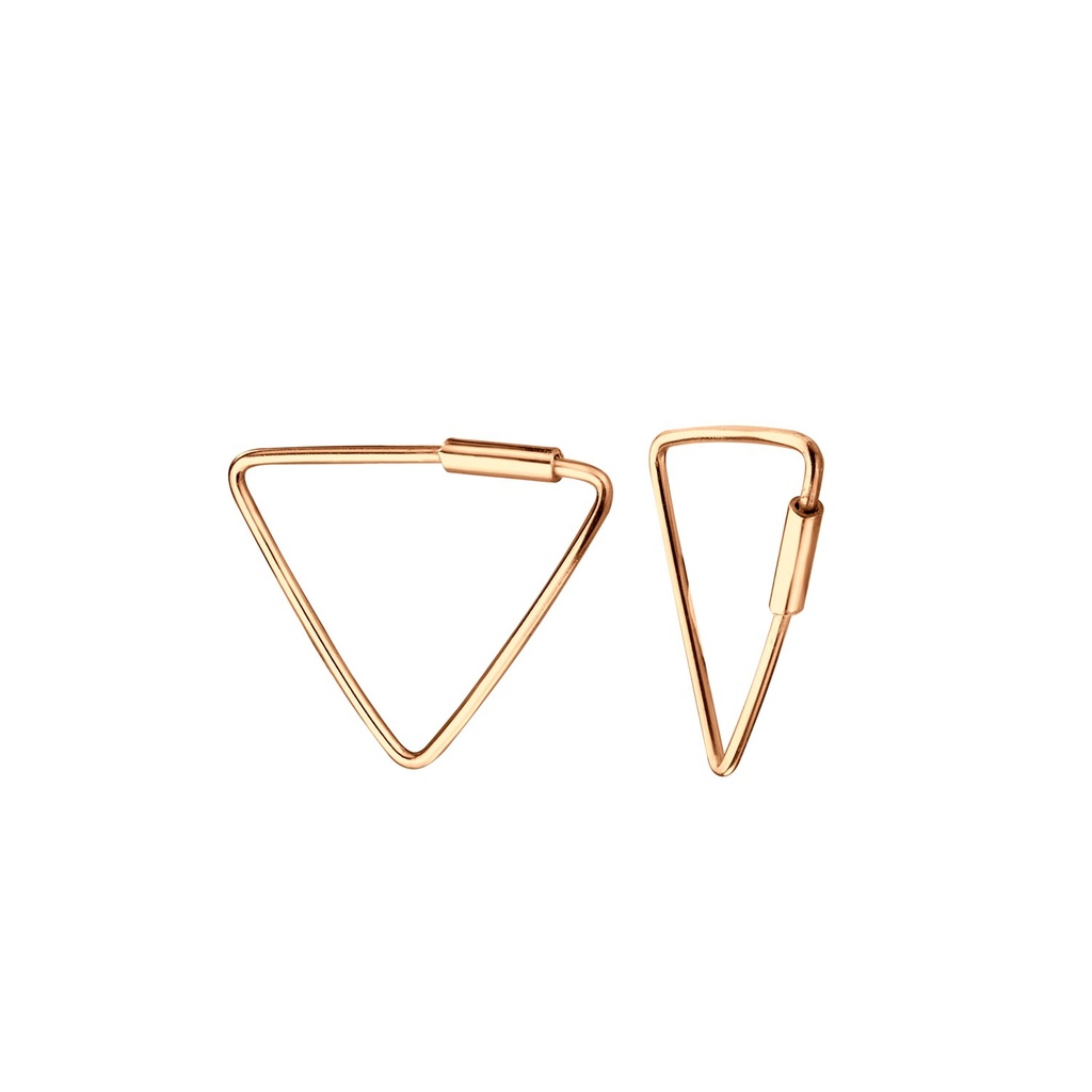 Créoles triangle en argent 16 mm