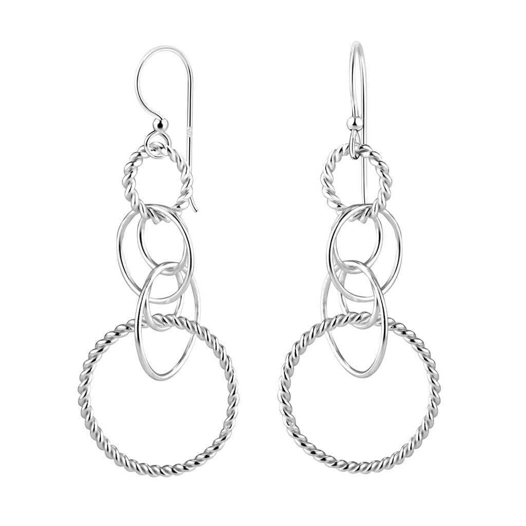Silver Circle Earrings