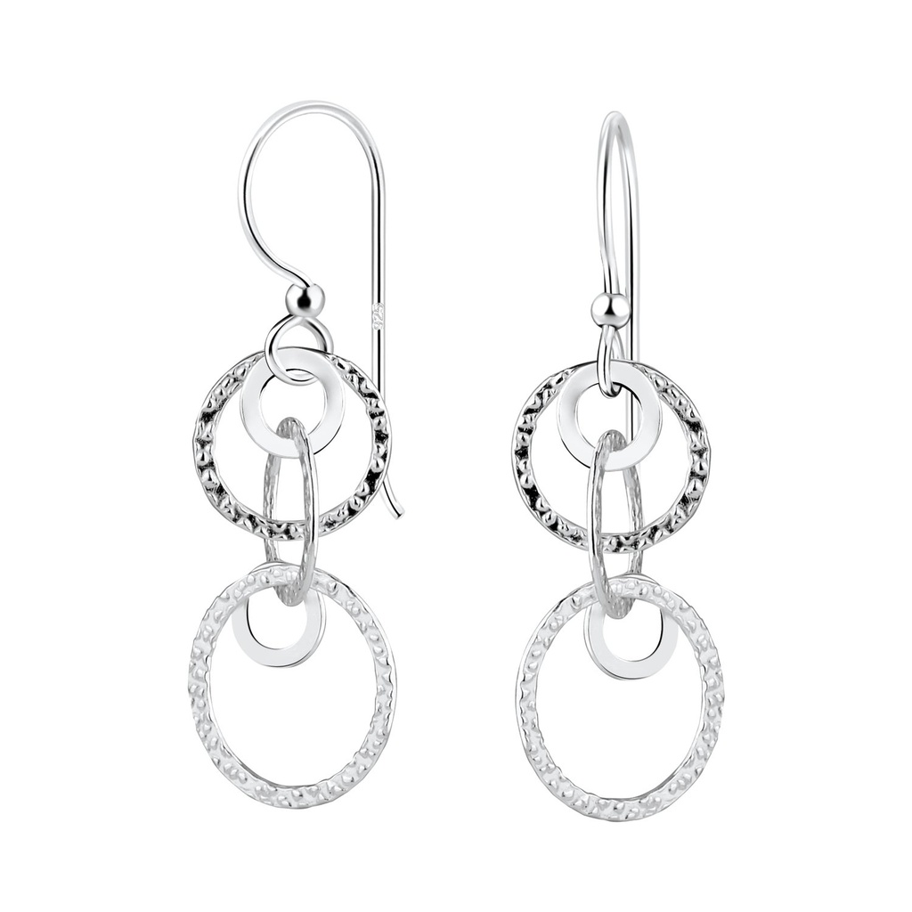 Silver Circle Earrings