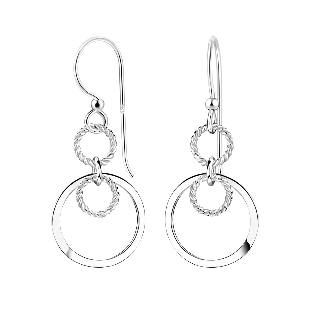 Silver Circle Earrings