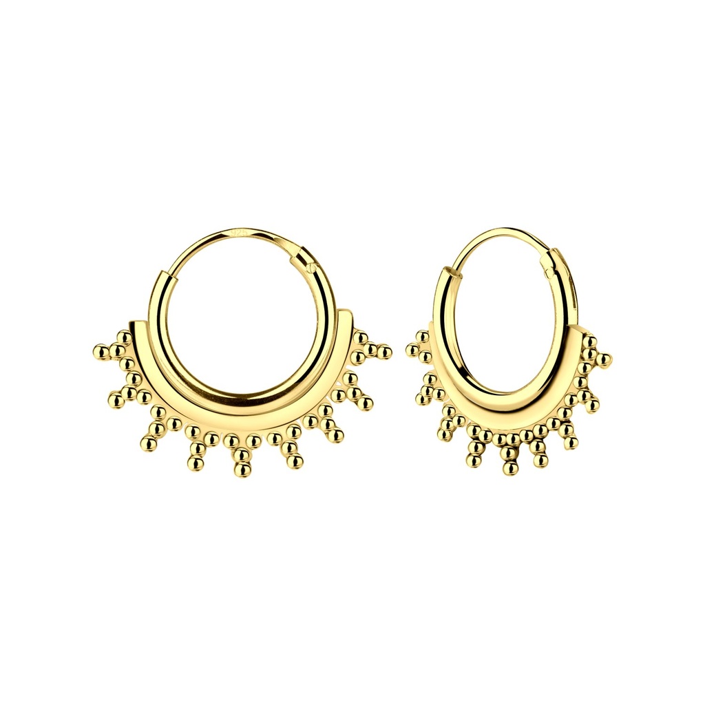 Créoles Bali en argent 10 mm