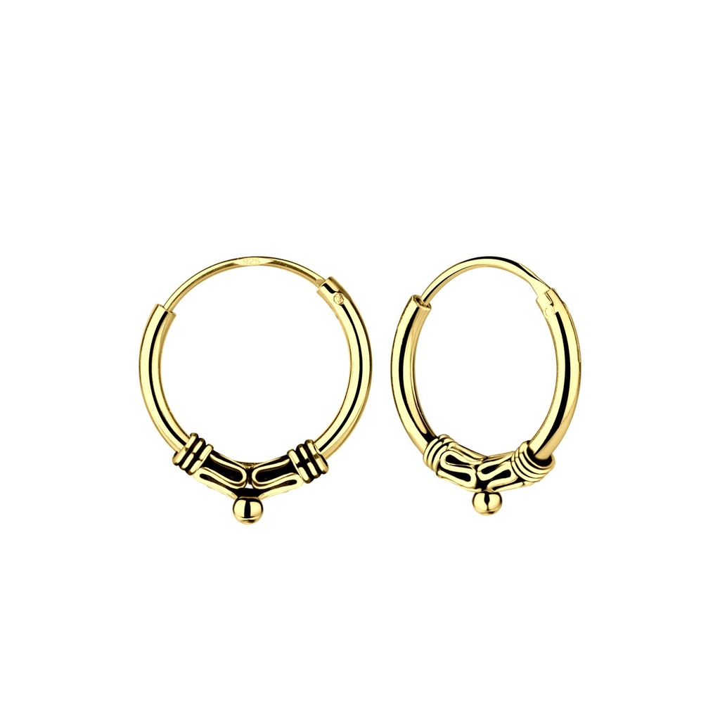 [10010906] Créoles Bali en argent 12 mm