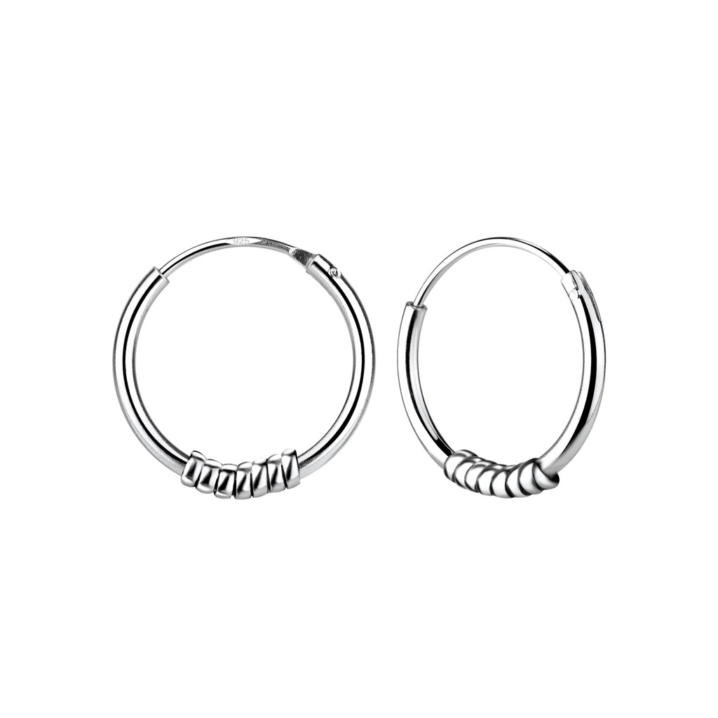 [10012048] Créoles Bali en argent 14 mm