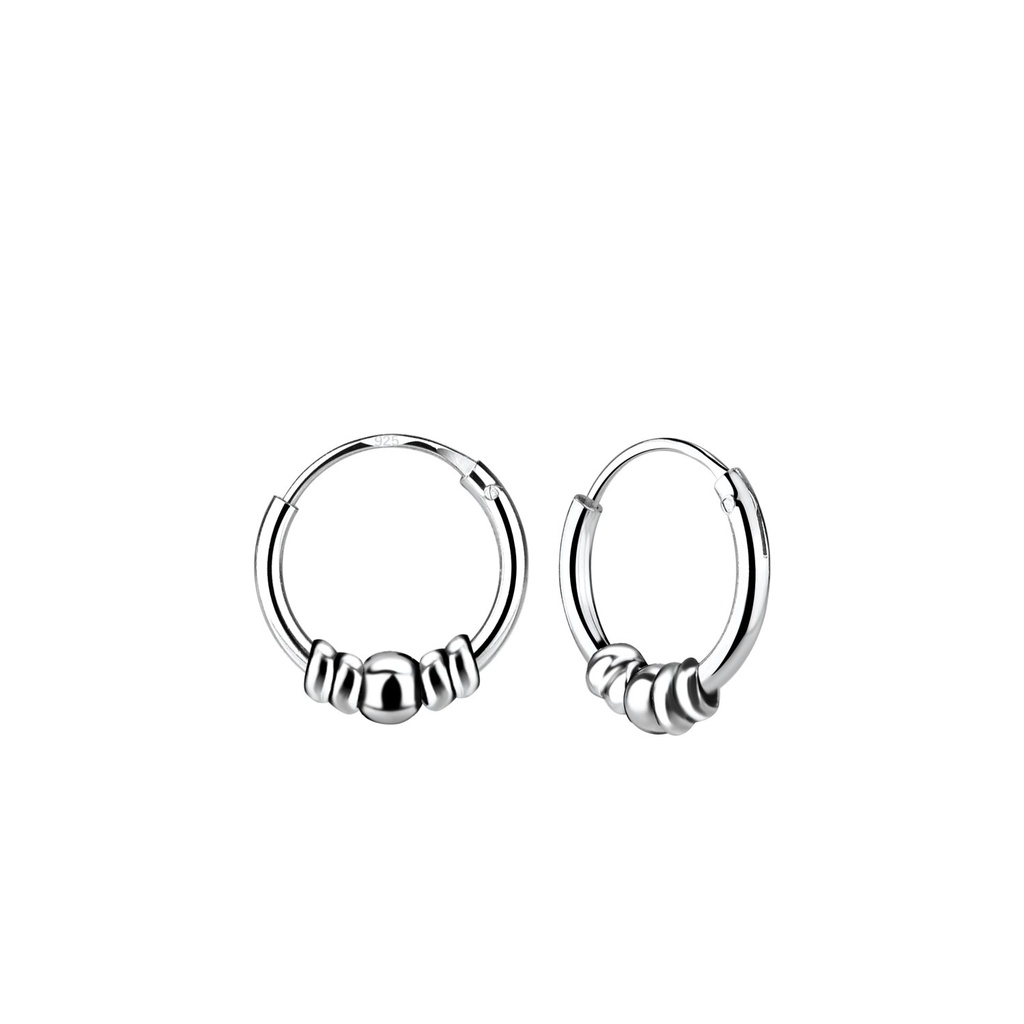 [10010860] 10mm Silver Bali Hoops