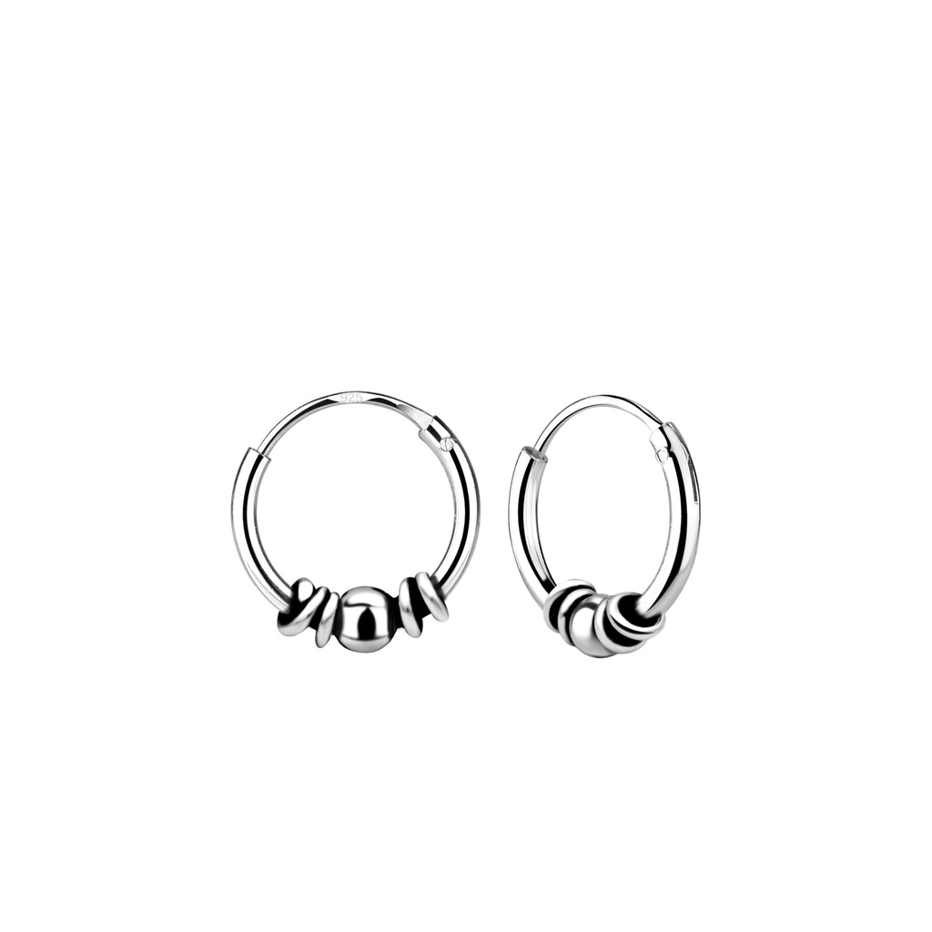 [10010875] 10mm Silver Bali Hoops