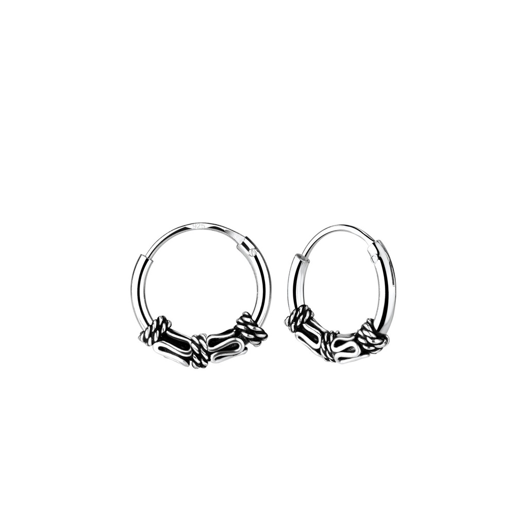 [10010859] Créoles Bali en argent 10 mm
