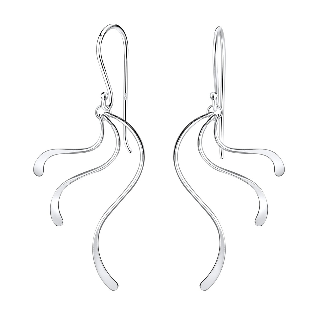 Silver Wave Earrings