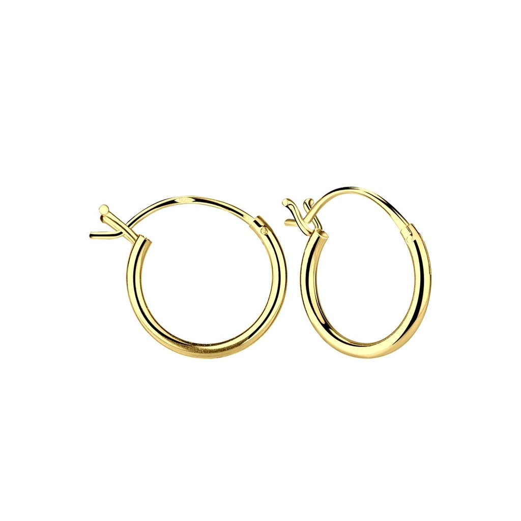12mm Silver French Lock Hoop Earrings