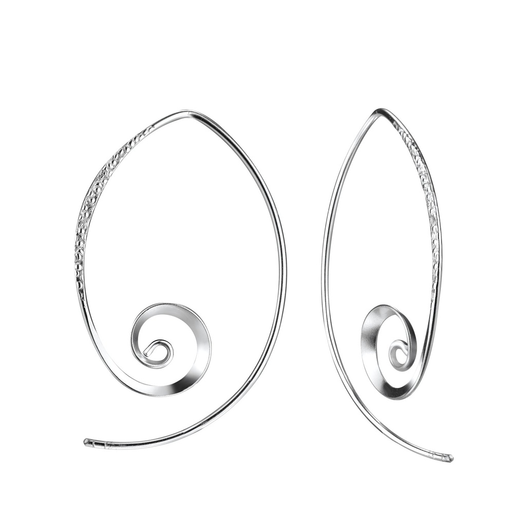 Créoles spirale en argent
