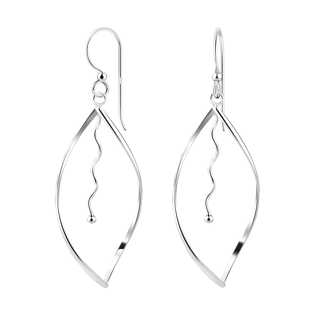 Silver Twisted Earrings