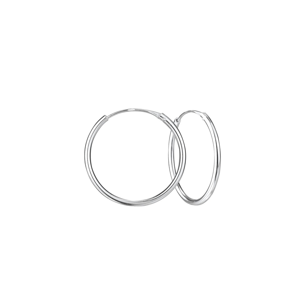 [10010669] 30mm Silver Thick Hoop Earrings