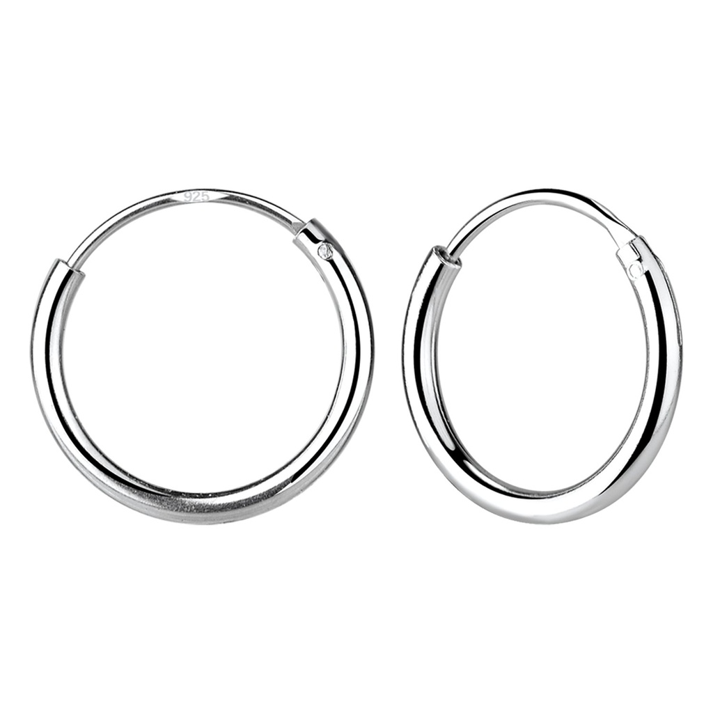 [10010667] 18mm Silver Thick Hoop Earrings