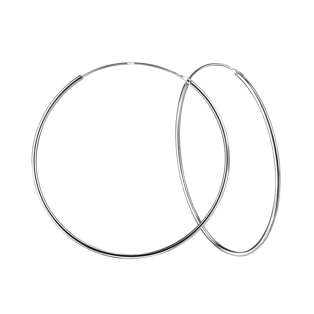 Créoles en argent 70 mm