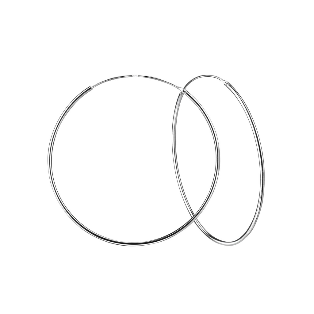 Créoles en argent 60 mm