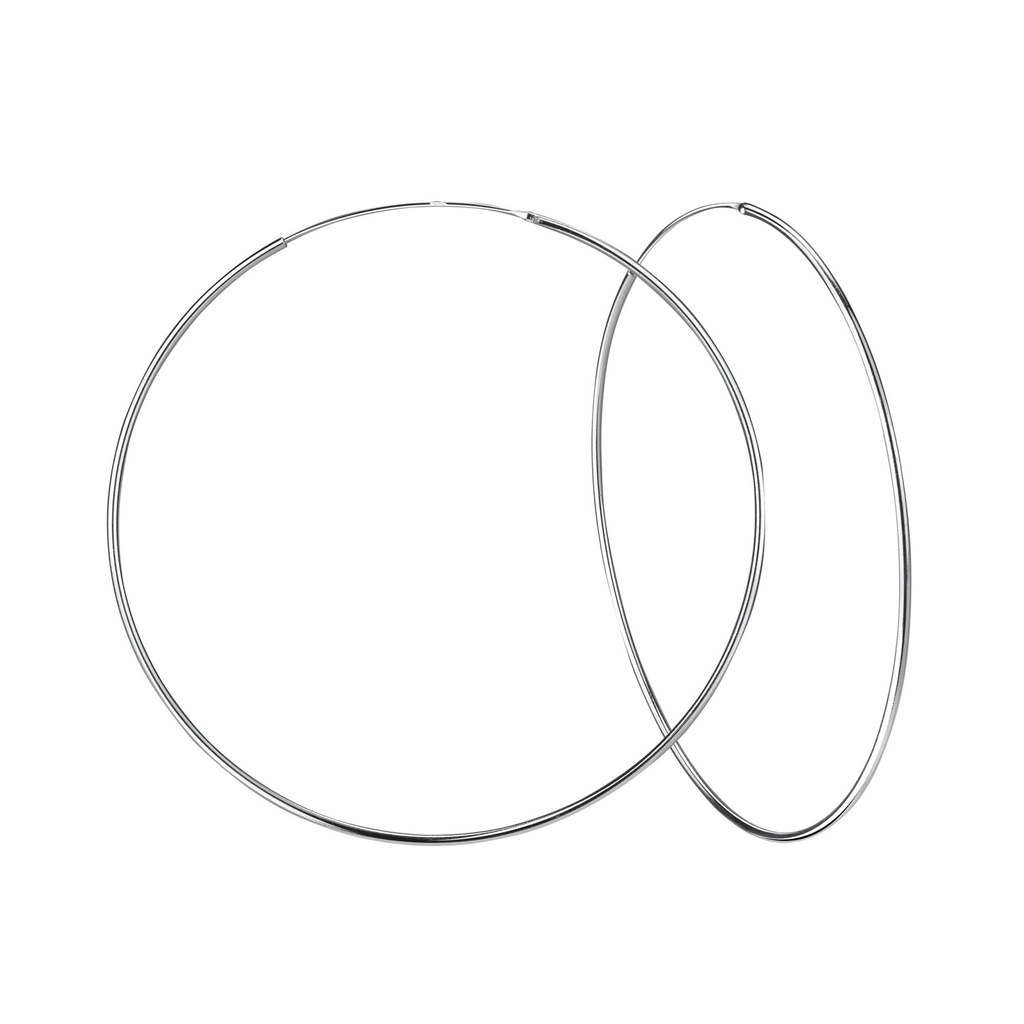 Créoles en argent 70 mm