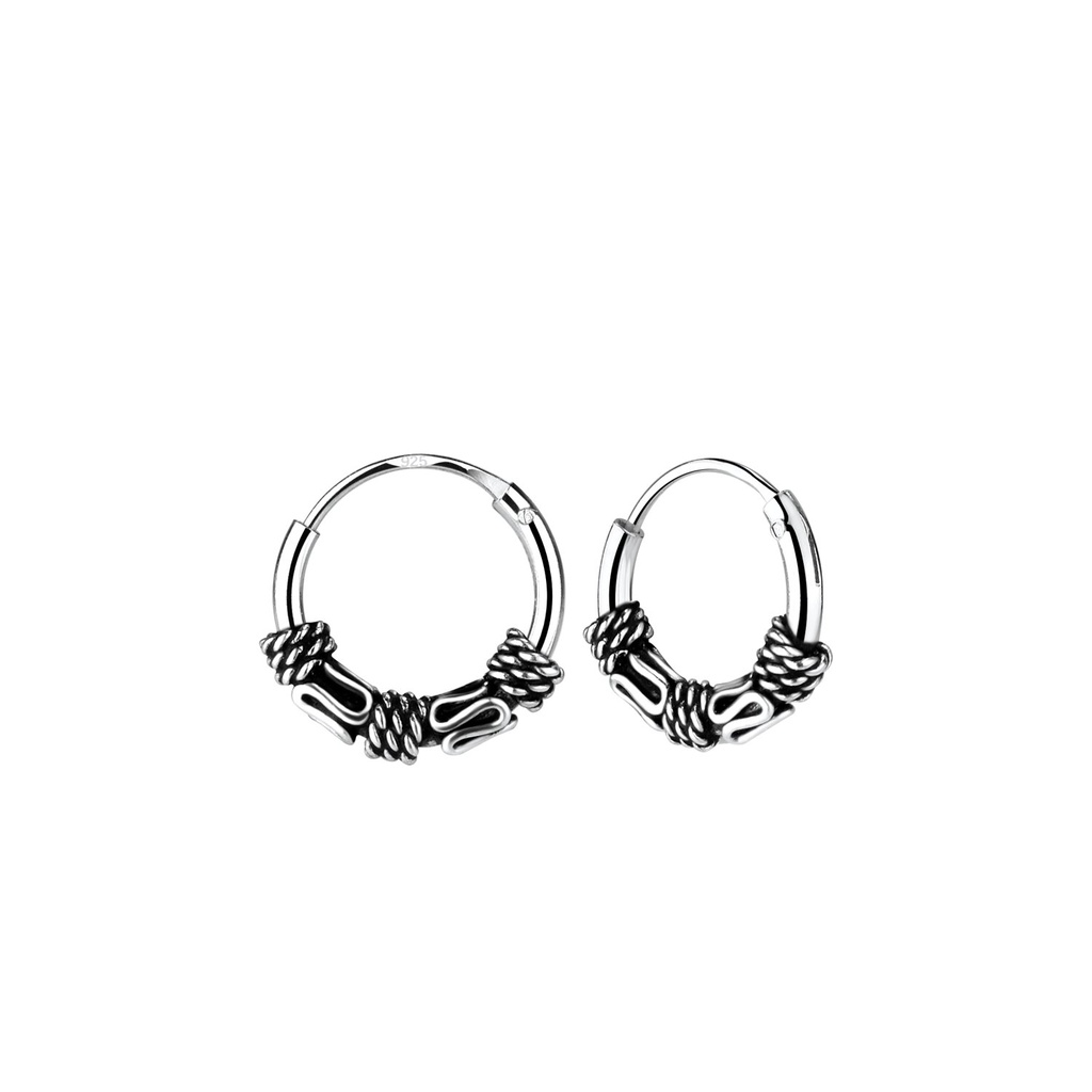 Créoles Bali en argent 10 mm