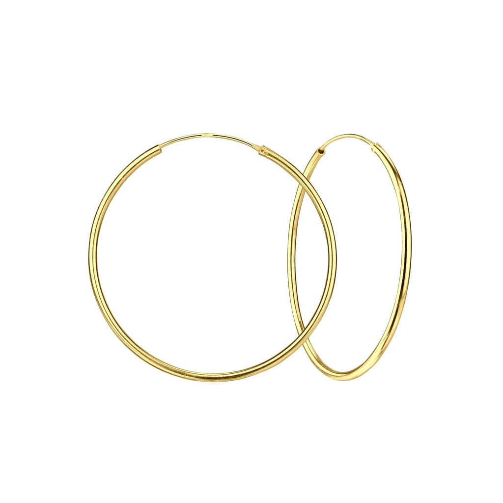 [10010728] Créoles épaisses en argent 50 mm