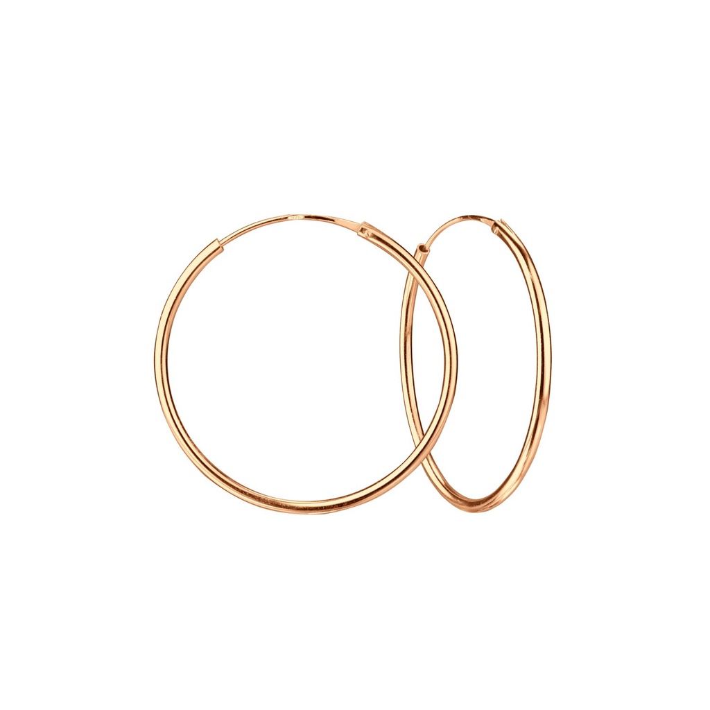 40mm Silver Thick Hoop Earrings