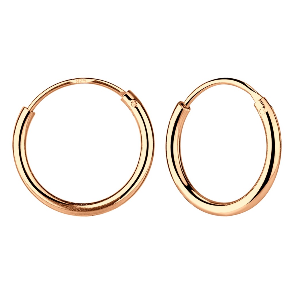 18mm Silver Thick Hoop Earrings