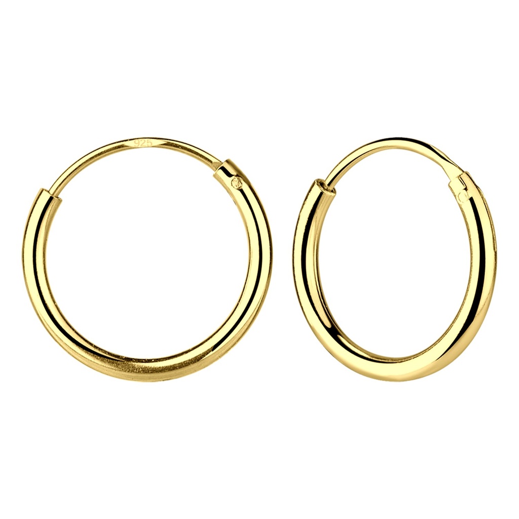 18mm Silver Thick Hoop Earrings