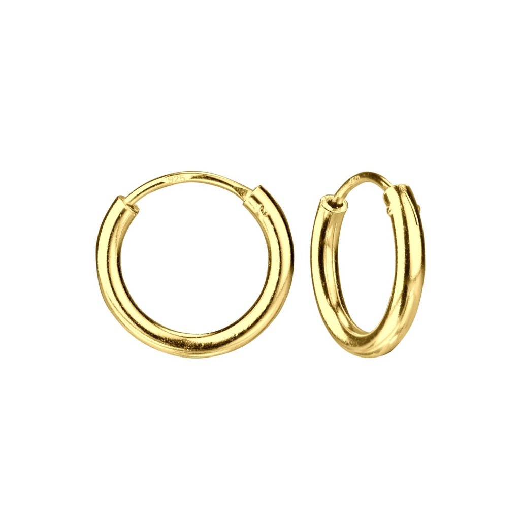 Créoles épaisses en argent 14 mm