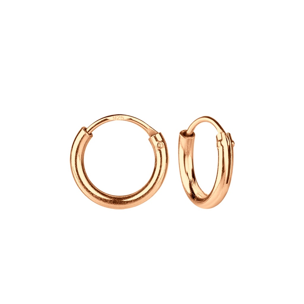 12mm Silver Thick Hoop Earrings