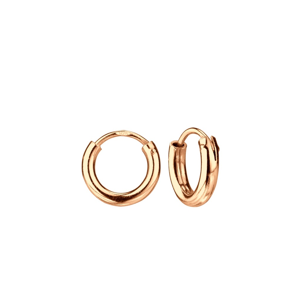 10mm Silver Thick Hoop Earrings
