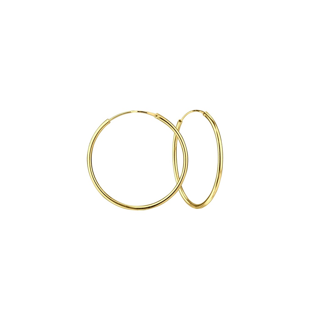 [10011043] 30mm Silver Hoop Earrings