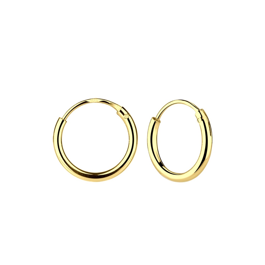 [10011130] 12mm Silver Hoop Earrings
