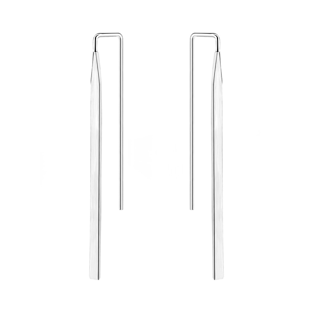 Boucles d'oreilles barre en argent