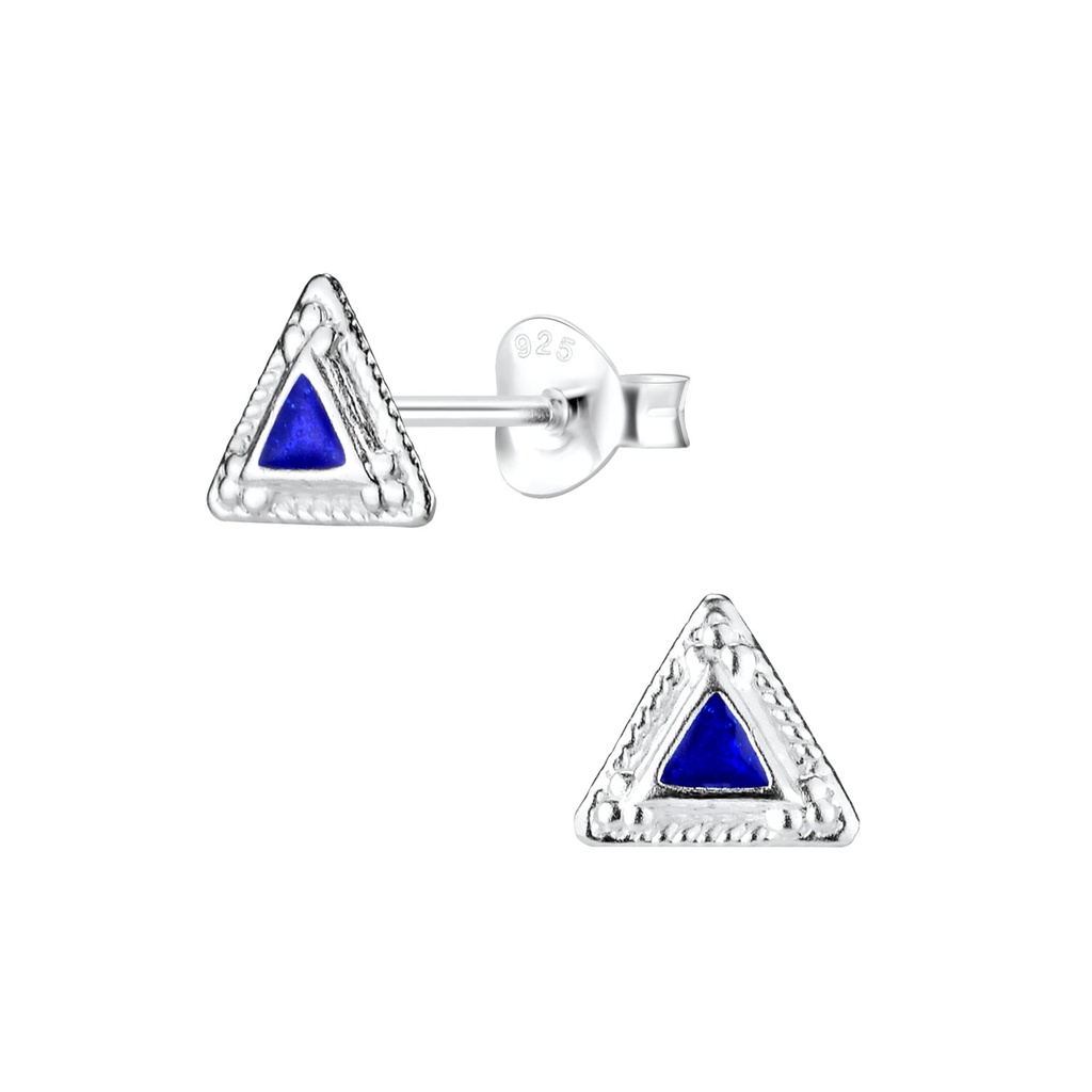 [10010877] Silver Triangle Stud Earrings