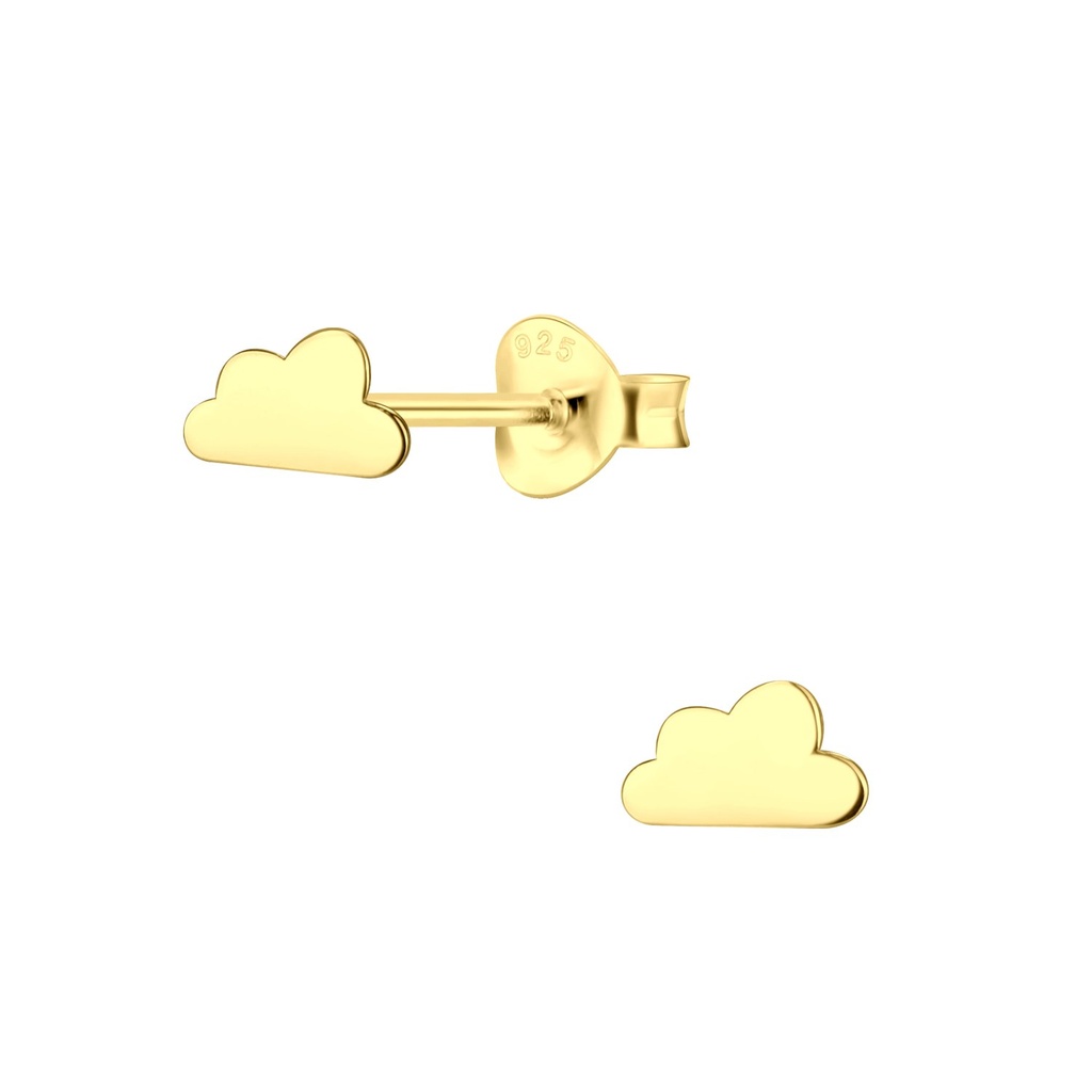 Silver Cloud Stud Earrings