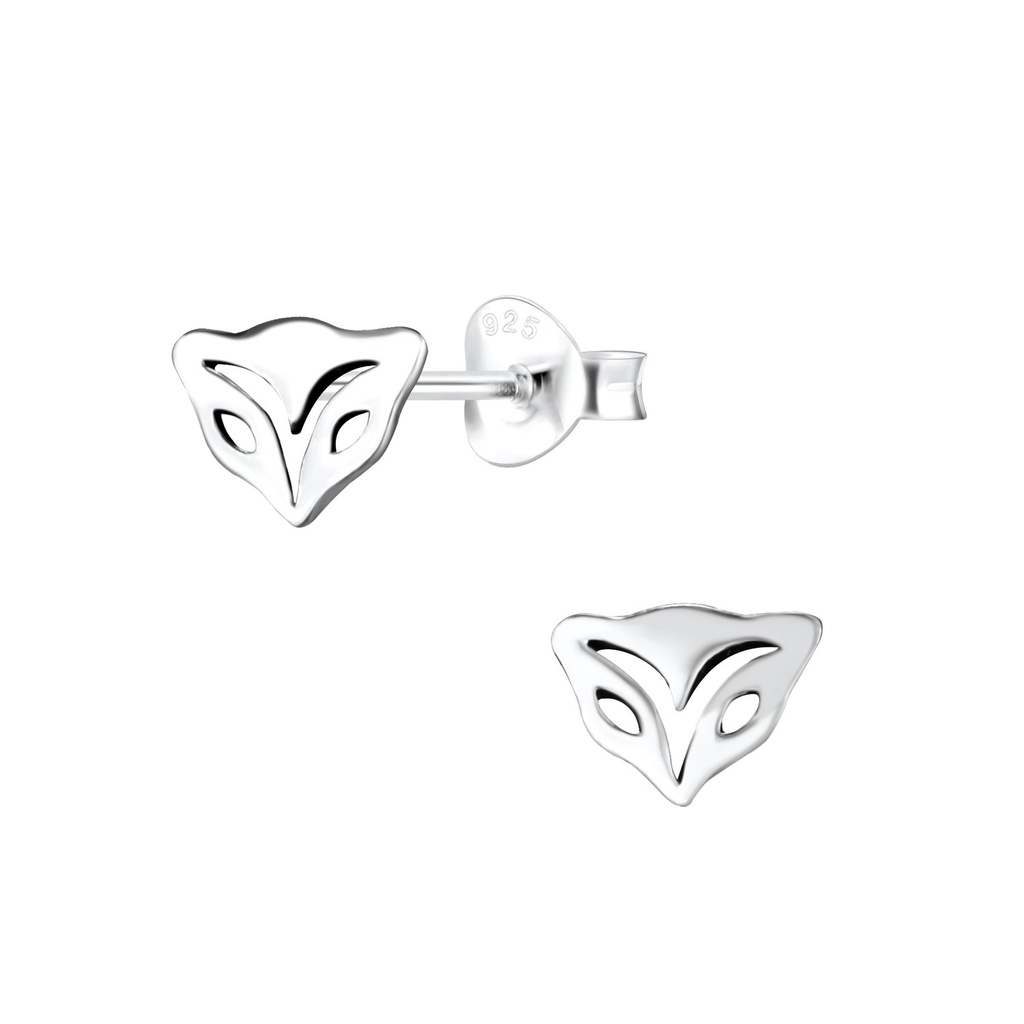 Silver Fox Stud Earrings