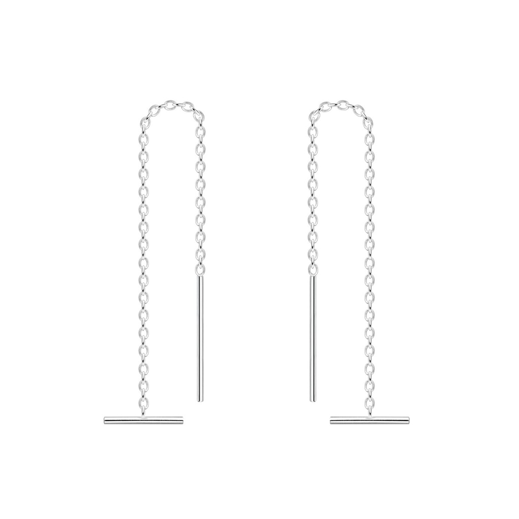 [10010939] Boucles d'oreilles à enfiler barre en argent