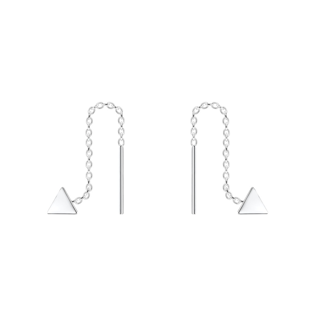 [10010944] Boucles d'oreilles à enfiler triangle en argent
