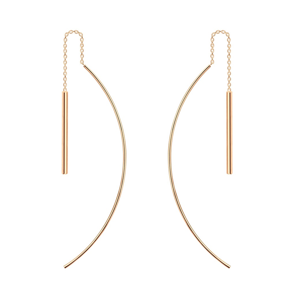 [10011255] Boucles d'oreilles à enfiler barre en argent