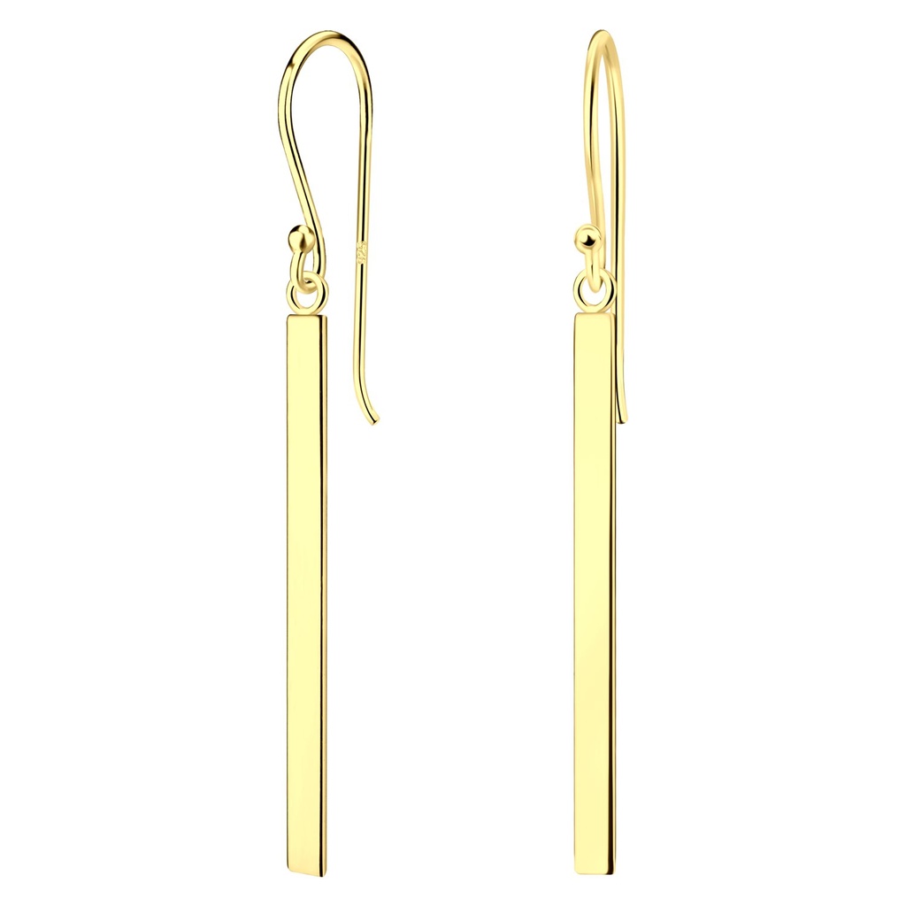 [10010836] Boucles d'oreilles barre en argent
