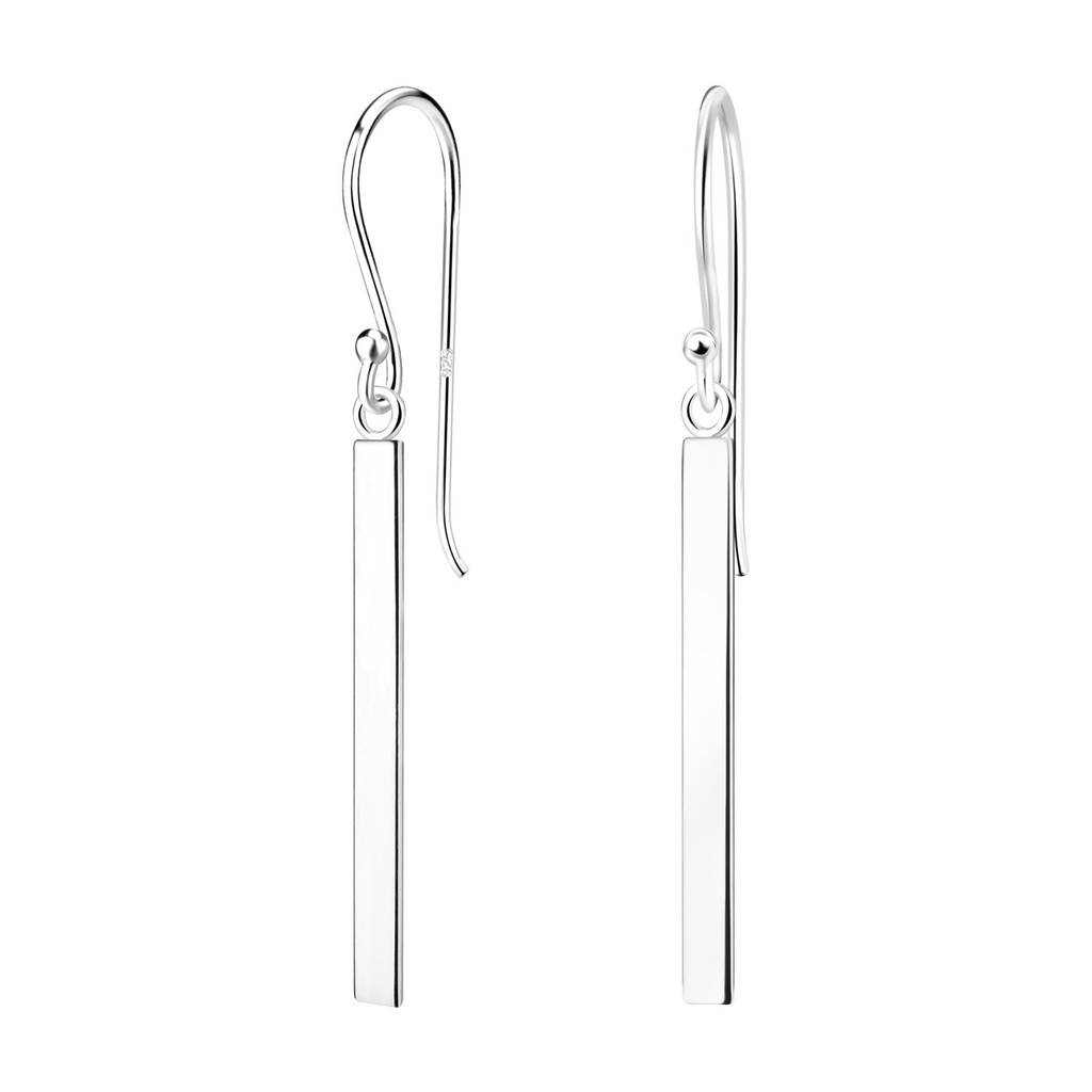 Silver Bar Earrings