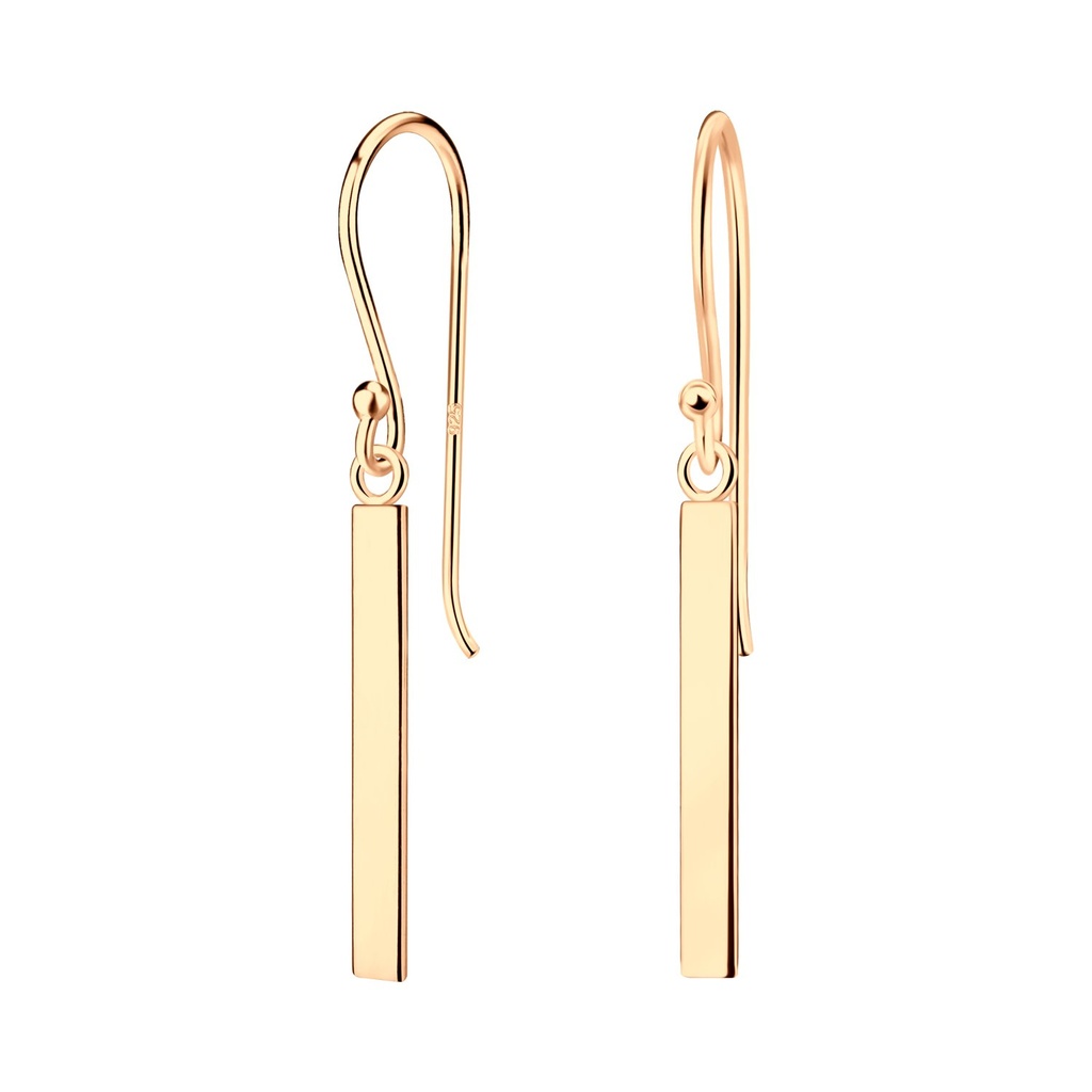 Boucles d'oreilles barre en argent