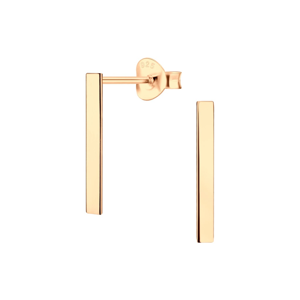 Silver Bar Stud Earrings
