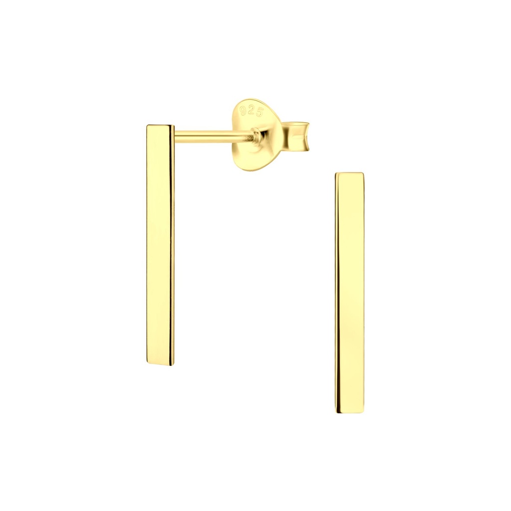 Silver Bar Stud Earrings