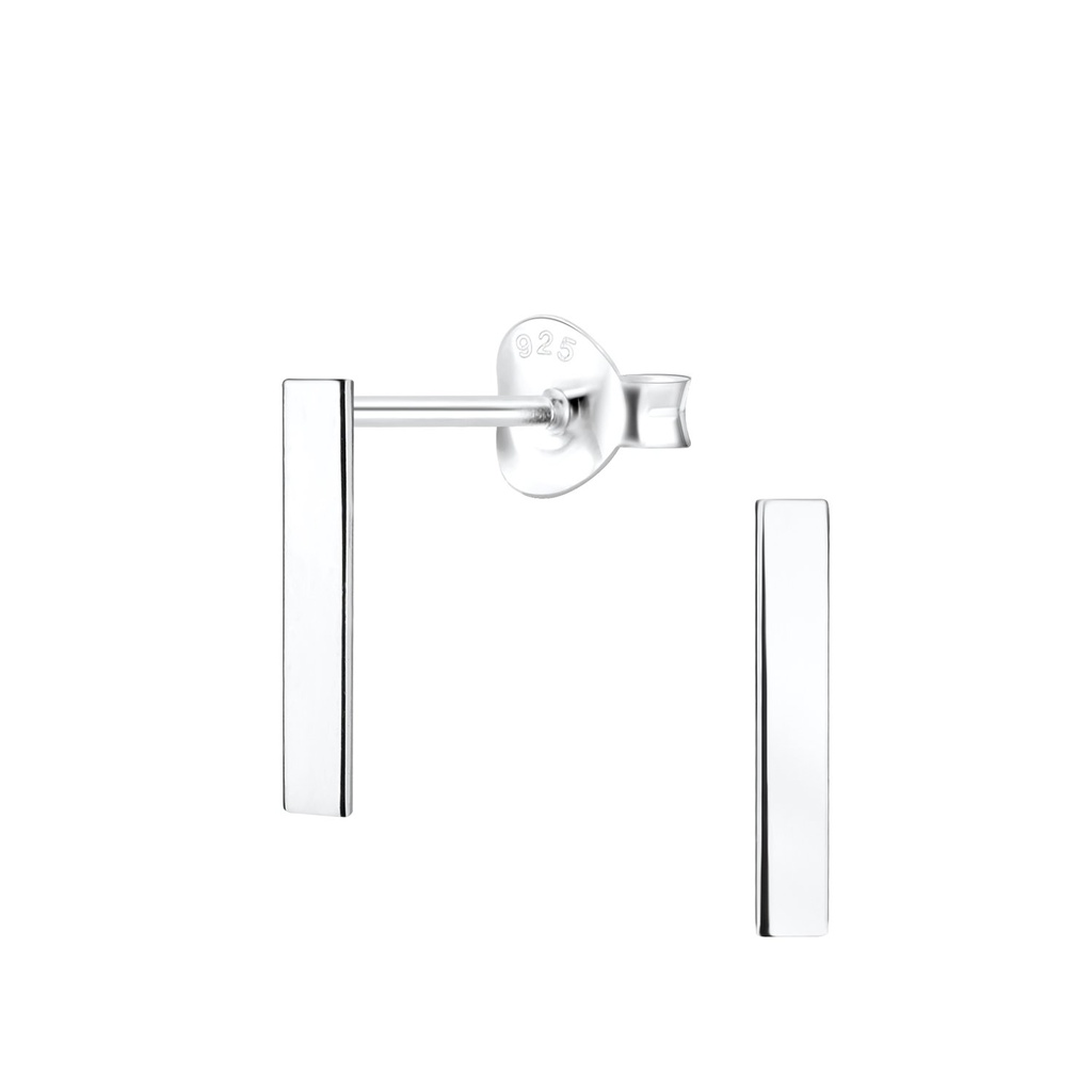 Puces d'oreilles barre en argent